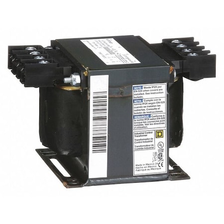 Control Transformer, 250 VA, Not Rated, 120V AC, 240/480V AC MPN:9070T250D1