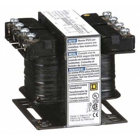 Control Transformer, 50 VA, Not Rated, 120V AC, 240/480V AC MPN:9070T50D1