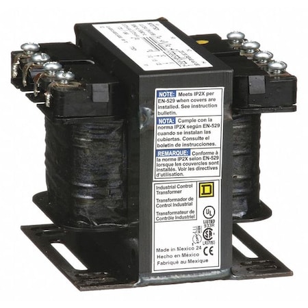 Control Transformer, 75 VA, Not Rated, 120V AC, 240/480V AC MPN:9070T75D1