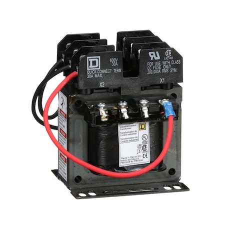 Control Transformer, 100 VA, Not Rated, 24V AC, 120/240V AC MPN:9070TF100D23