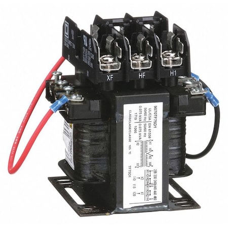 Control Transformer, 75 VA, Not Rated, 120V AC, 240/480V AC MPN:9070TF75D1