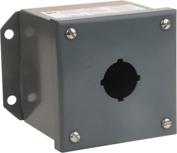 1 Hole, 30mm Hole Diameter, Steel Pushbutton Switch Enclosure MPN:9001KYAF1