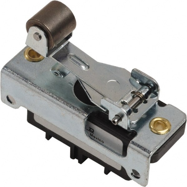 0.2 Amp at 125 VDC, 0.6 Amp at 600 VAC, DPDT-DB, Roller Lever, Snap Switch Snap Action Switch MPN:9007CB33S1