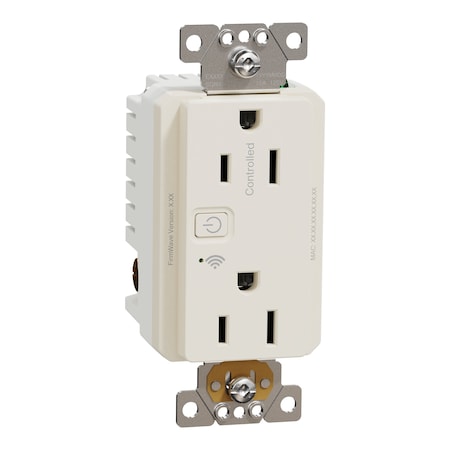 Straight Blade Receptacle, 5-15R, 15 A, 125V AC, 2 Pole, Flush Mount, Self-Grounded MPN:SQR441U1LAW