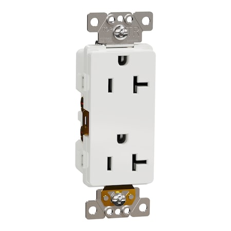 Straight Blade Receptacle, 5-20R, 20 A, 125V AC, 2 Pole, Flush Mount, Self-Grounded MPN:SQR44201WH