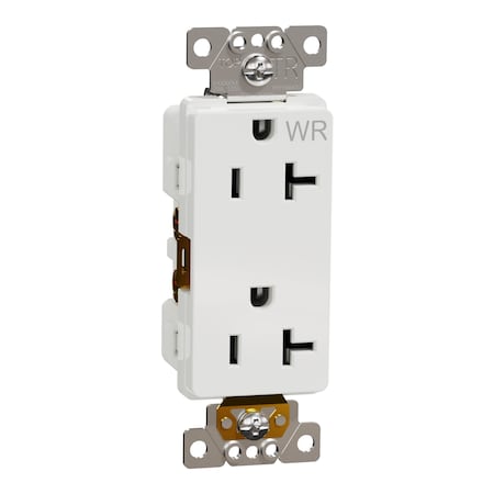 Straight Blade Receptacle, 5-20R, 20 A, 125V AC, 2 Pole, Flush Mount, Self-Grounded MPN:SQR44214WH