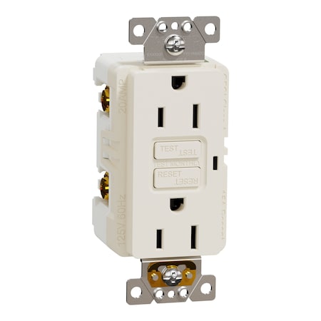 Straight Blade Receptacle, 15 A, 125V AC, 2 Pole, Flush Mount, Self-Grounded MPN:SQR51101LA