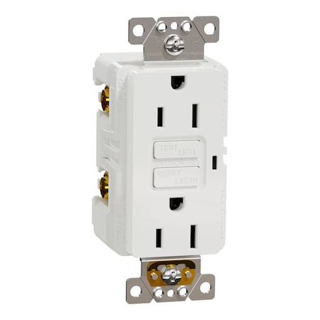 Straight Blade Receptacle, 15 A, 125V AC, 2 Pole, Flush Mount, Self-Grounded MPN:SQR51101WH