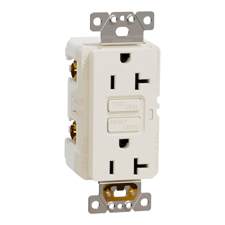 Straight Blade Receptacle, 20 A, 125V AC, 2 Pole, Flush Mount, Self-Grounded MPN:SQR51201LA