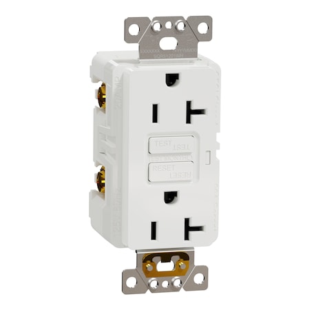 Straight Blade Receptacle, 20 A, 125V AC, 2 Pole, Flush Mount, Self-Grounded MPN:SQR51201WH