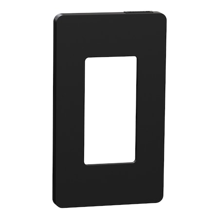 Cover Frame, X Series, 1 Gang, Screwless, Number of Gangs: 1 Plastic, Matte Finish, Black MPN:SQWP141001BK