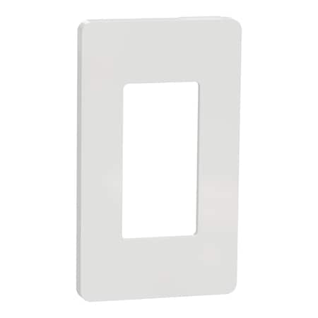 Cover Frame, X Series, 1 Gang, Screwless, Number of Gangs: 1 Plastic, Matte Finish, White MPN:SQWP141001WH