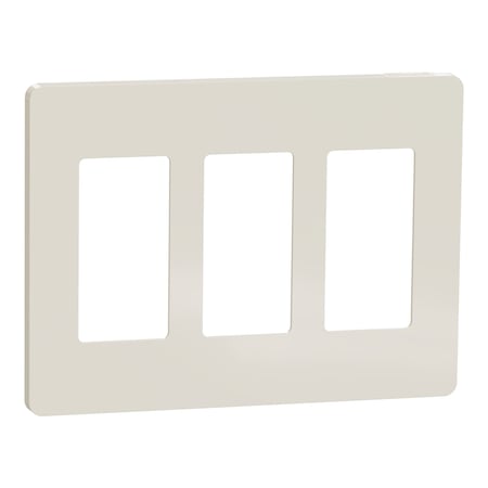 Cover Frame, X Series, 3 Gangs, Screwles, Number of Gangs: 3 Plastic, Matte Finish, Light Almond MPN:SQWP141003LA