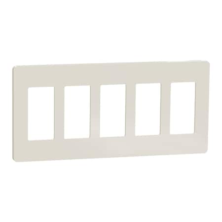 Cover Frame, X Series, 5 Gangs, Screwles, Number of Gangs: 5 Plastic, Matte Finish, Light Almond MPN:SQWP141005LA