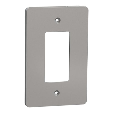 Cover Frame, X Series, 1 Gang, Gray, Number of Gangs: 1 Plastic, Matte Finish, Gray MPN:SQWS141001GY