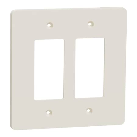 Cover Frame, X Series, Light Almond, Number of Gangs: 2 Plastic, Matte Finish, Light Almond MPN:SQWS141002LA