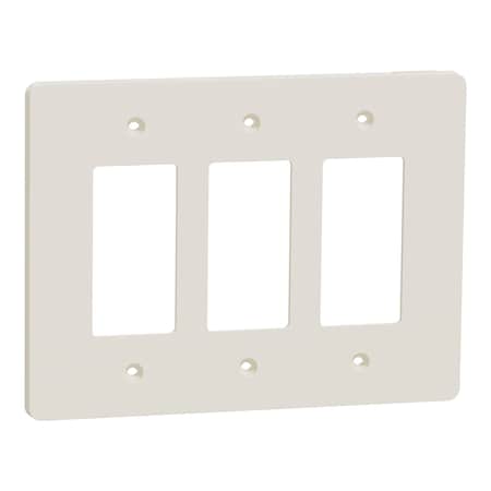 Cover Frame, X Series, 3 Gangs, Lt Almond, Number of Gangs: 3 Plastic, Matte Finish, Light Almond MPN:SQWS141003LA