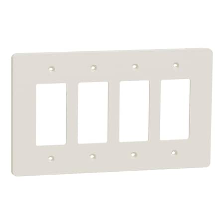 Cover Frame, X Series, 4 Gangs, Lt Almond, Number of Gangs: 4 Plastic, Matte Finish, Light Almond MPN:SQWS141004LA