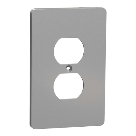 Cover Frame, X Series, for Duplex Socket, Number of Gangs: 1 Plastic, Matte Finish, Gray MPN:SQWS422011GY