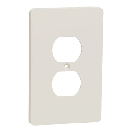 Cover Frame, X Series, for Duplex Socket, Number of Gangs: 1 Plastic, Matte Finish, Light Almond MPN:SQWS422011LA