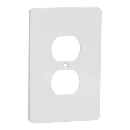 Cover Frame, X Series, for Duplex Socket, Number of Gangs: 1 Plastic, Matte Finish, White MPN:SQWS422011WH