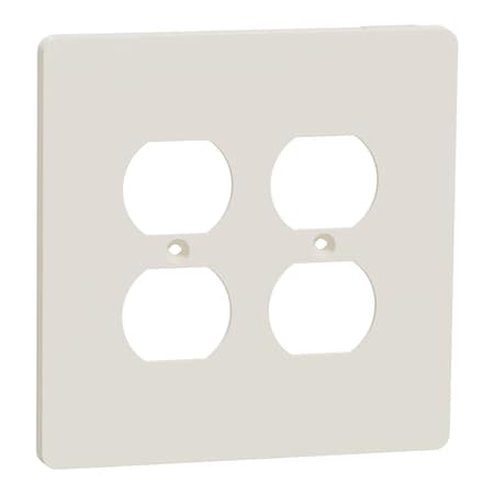 Cover Frame, X Series, for 2 Duplex Sock, Number of Gangs: 2 Plastic, Matte Finish, Light Almond MPN:SQWS422012LA