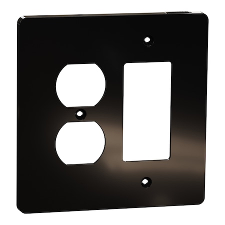 Cover Frame, X Series, for Duplex/Decora, Number of Gangs: 2 Plastic, Matte Finish, Black MPN:SQWS802452BK