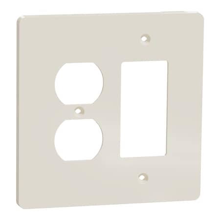 Cover Frame, X Series, for Duplex/Decora, Number of Gangs: 2 Plastic, Matte Finish, Light Almond MPN:SQWS802452LA