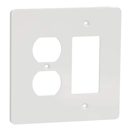 Cover Frame, X Series, for Duplex/Decora, Number of Gangs: 2 Plastic, Matte Finish, White MPN:SQWS802452WH