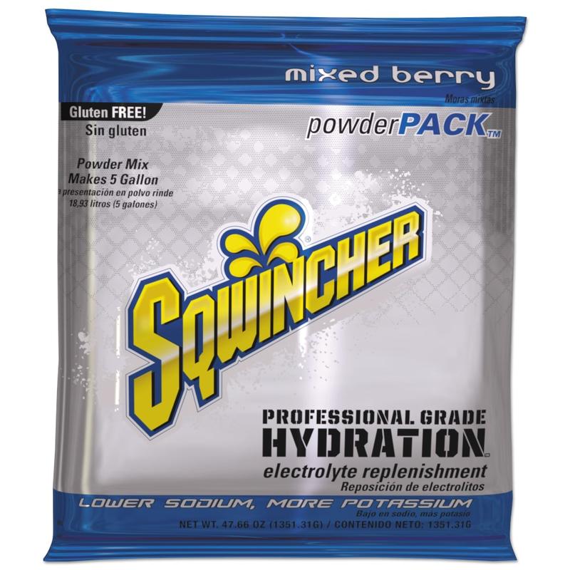 Sqwincher Powder Packs, Mixed Berry, 47.66 Oz, Case Of 16 MPN:016400-MB