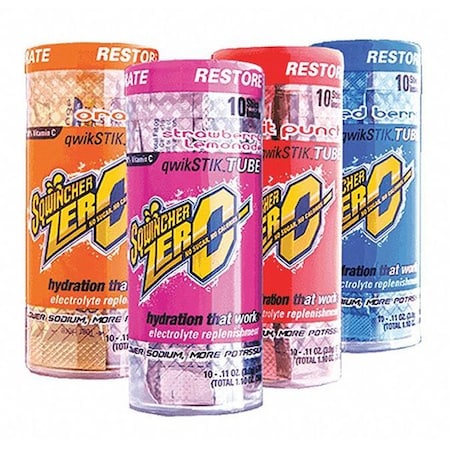 Sqwincher Zero, Sugar Free Sports Drink Mix, Assorted Flavors, 20 oz Yield per .11 oz, 200 PK MPN:159060119