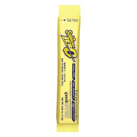 Quick Stiks, Sugar Free Drink Mix Powder, 10 oz Yield Per Unit, Lemonade, 500PK MPN:159060203