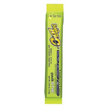 Quick Stiks, Sugar Free Drink Mix Powder, 10 oz Yield Per Unit, Lemon-Lime, 500PK MPN:159060205