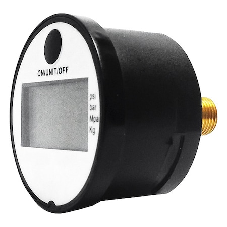 Industrial Pressure Gauge, 1 1/2 in Dial, 1/8 in NPT, Center Back Location MPN:KCDG158145/COC