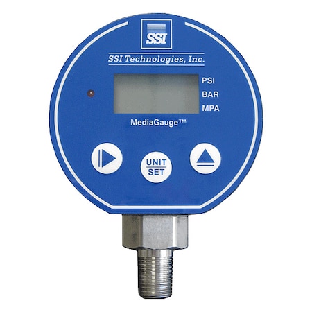 Industrial Pressure Gauge, 3 in Dial, 1/4 in NPT, Bottom Location, ABS Plastic Case Material MPN:MG-15-A-M12-R/COC