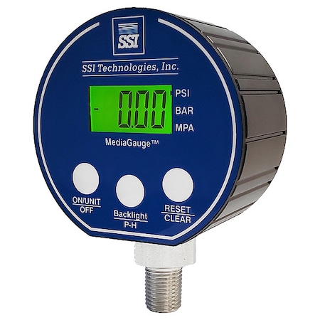 Pressure Gauge, 3 in Dial, 1/4 in NPT, Bottom Location, ABS Case Material MPN:MG-30/15-A-9V-R