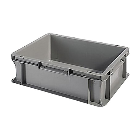 Solid & Stackable Straight Wall Storage Container, 2.8 gal, 15-3/4 in L x 11-7/8 in W x 4-3/4 in H MPN:EF4120.GY1