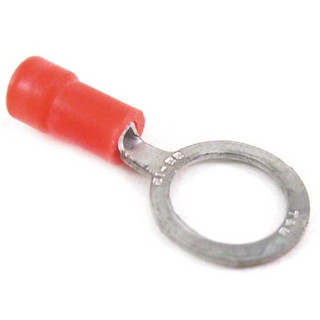 Ring Terminal, #6 Stud Size, 18 AWG, 600 V, Vinyl Insulated, Red, Crimp Termination Only, 100 PK MPN:18RA-6