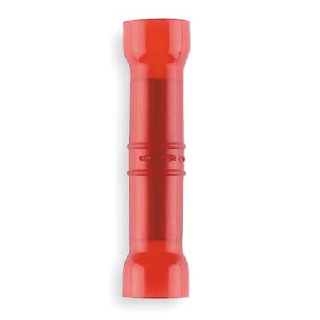 Butt Splice Wire Connector, 8 AWG Max, Red, Nylon Insulation, 600 V, 25 PK MPN:2RD8
