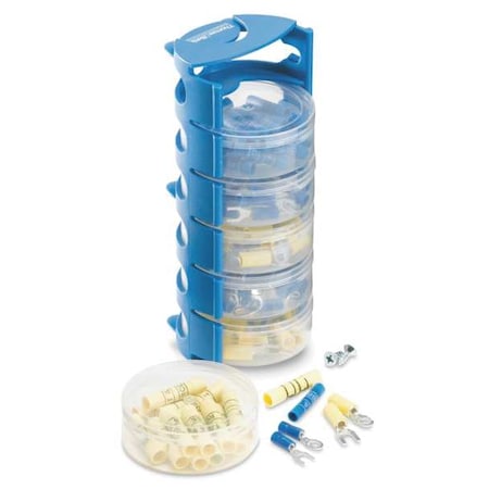 Wire Terminal Kit, Vinyl Insulated, Blue, Yellow, Crimp Termination Only MPN:STA-ORG
