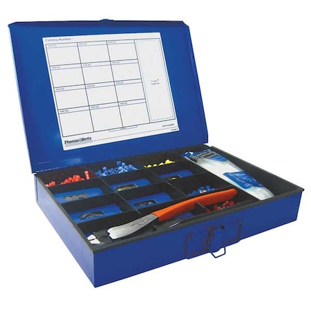 Wire Terminal Kit, Vinyl Insulated, Assorted, Crimp Termination Only MPN:STAKIT