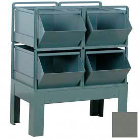 Stackbin® Steel Hopper Bin Stackrack Unit 28-1/2