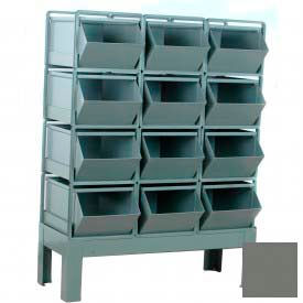 Stackbin® Steel Hopper Bin Stackrack Unit 51-1/4