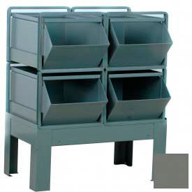 Stackbin® Steel Hopper Bin Stackrack Unit 34-1/2