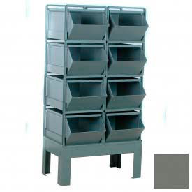 Stackbin® Steel Hopper Bin Stackrack Unit 34-1/2