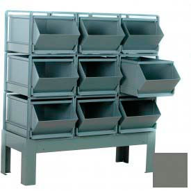 Stackbin® Steel Hopper Bin Stackrack Unit 51-1/4