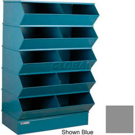 Stackbin® Steel Hopper Stack Bin 10 Compartment Steel Sectional Unit 37