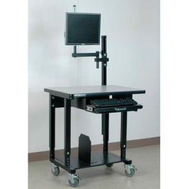 Stackbin Mobile Computer Station with Monitor Arm 36
