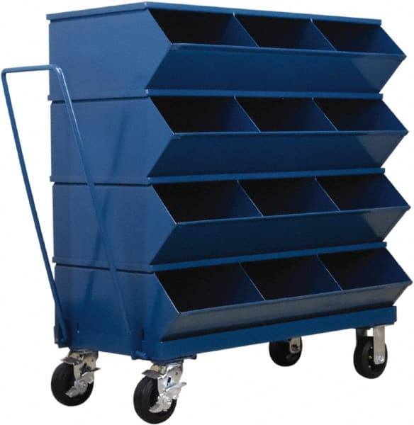 4 Bin, Shelving Unit with Openings & Base MPN:3-412SSMB