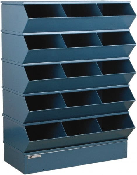 5 Bin, Shelving Unit with Openings & Base MPN:3-415SSB
